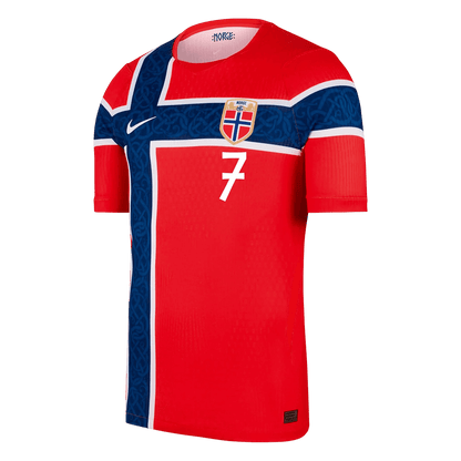 Nórsko pánsky domáci futbalový dres MS 2026 - SØRLOTH #7 [hráčska verzia]