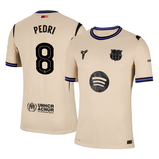 Barcelona pánsky vonkajší futbalový dres 2025/26 UCL - PEDRI #8 [hráčska verzia]