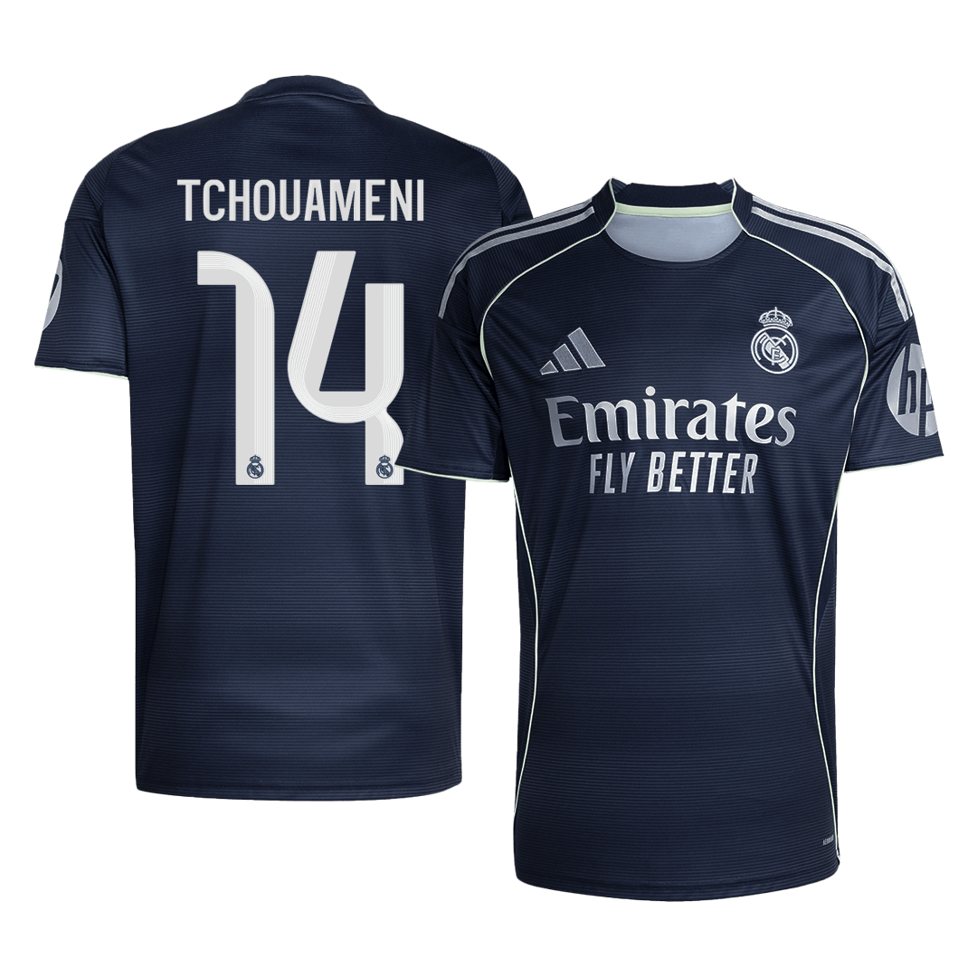 Real Madrid pánsky vonkajší futbalový dres 2025/26 - TCHOUAMENI #14 (Prémiová kvalita)