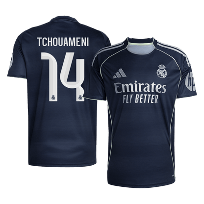 Real Madrid pánsky vonkajší futbalový dres 2025/26 - TCHOUAMENI #14 (Prémiová kvalita)