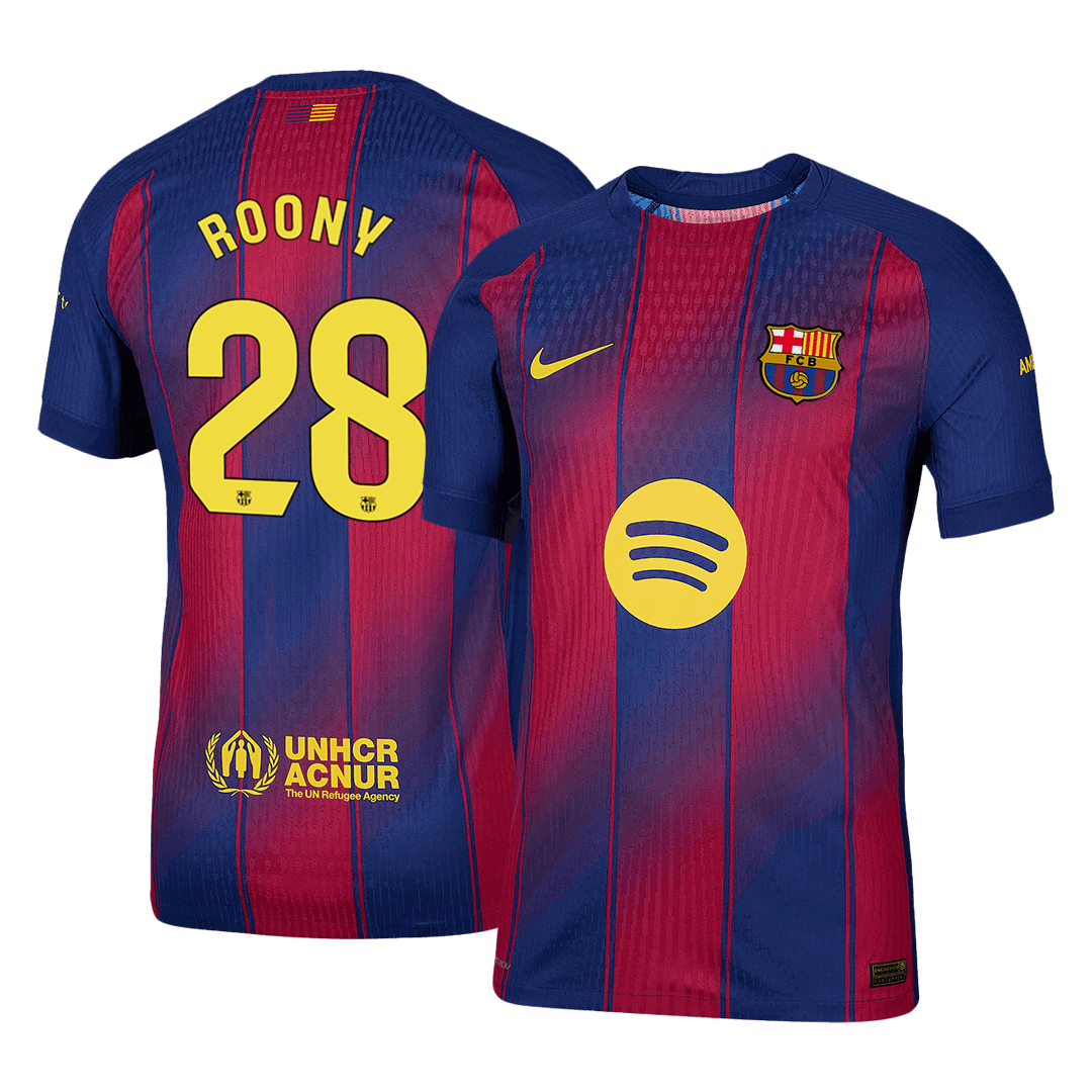 Barcelona pánsky domáci futbalový dres 2025/26 - ROONY #28 [hráčska verzia]