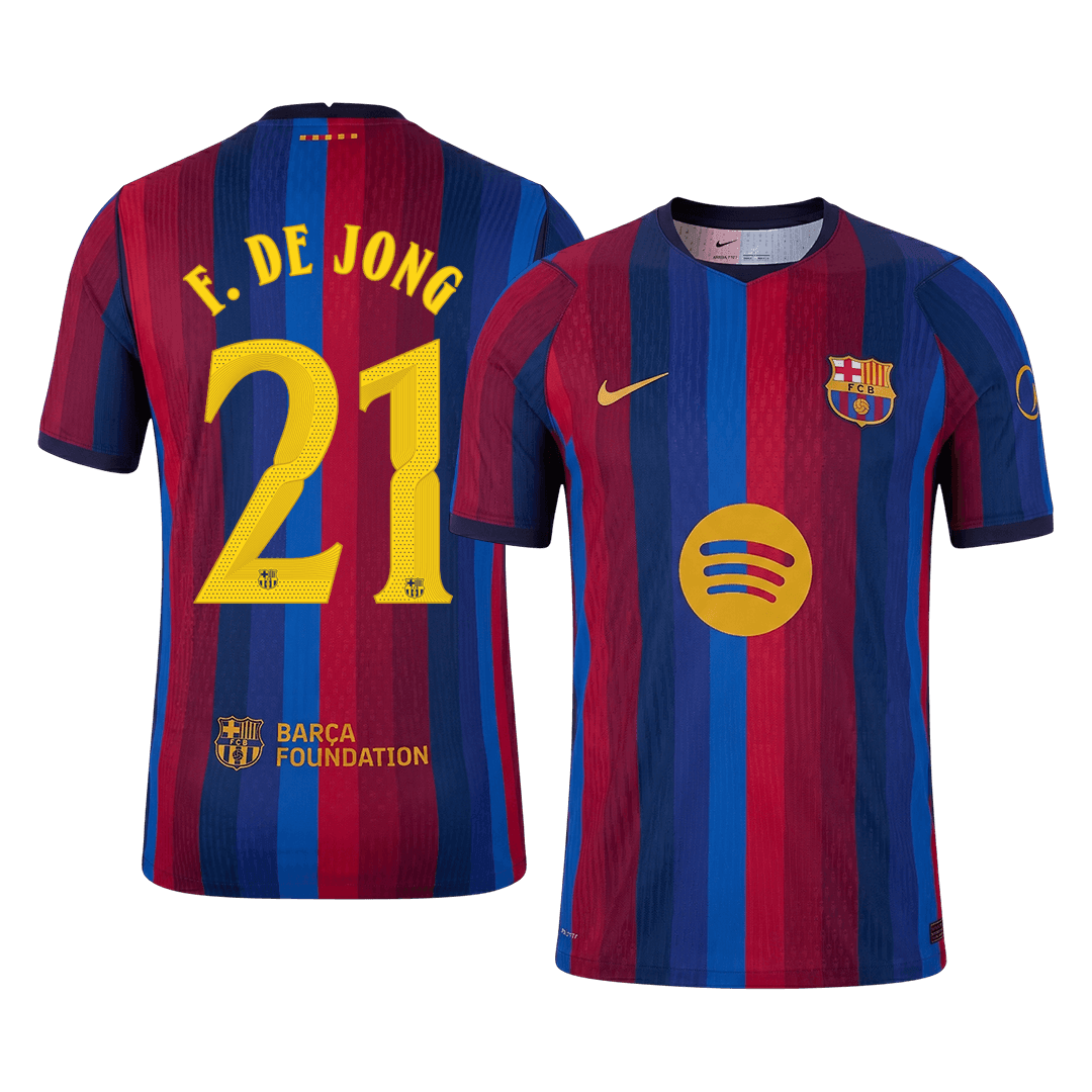 Barcelona pánsky domáci futbalový dres 2026/27 – F. DE JONG #21 – UCL [hráčska verzia]