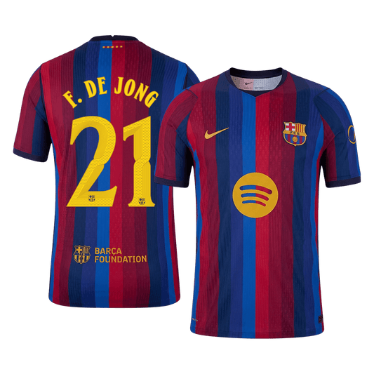 Barcelona pánsky domáci futbalový dres 2026/27 – F. DE JONG #21 – UCL [hráčska verzia]