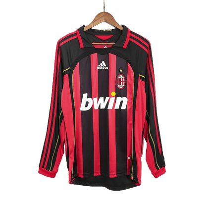 Pánske Retro Futbalový Dres AC Miláno Domáci 2006/07 Dlhý Rukáv - RONALDO #99