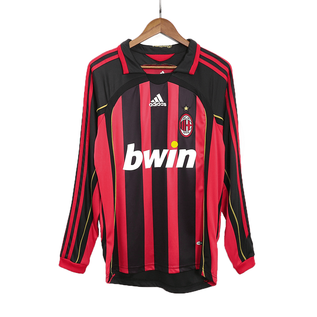 Pánske Retro Futbalový Dres AC Miláno Domáci 2006/07 Dlhý Rukáv