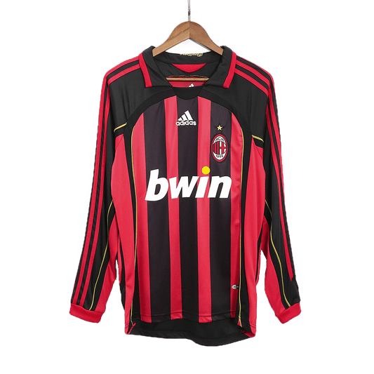 Pánske Retro Futbalový Dres AC Miláno Domáci 2006/07 Dlhý Rukáv