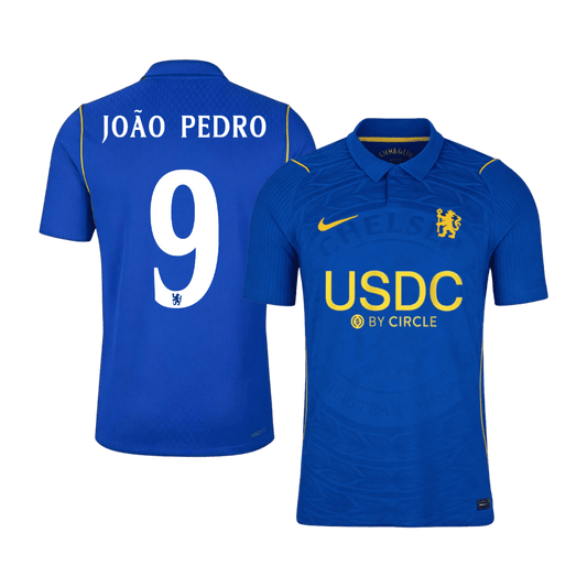 Chelsea pánsky Domáci futbalový dres 2026/27 – JOÃO PEDRO #9 – UCL [hráčska verzia]