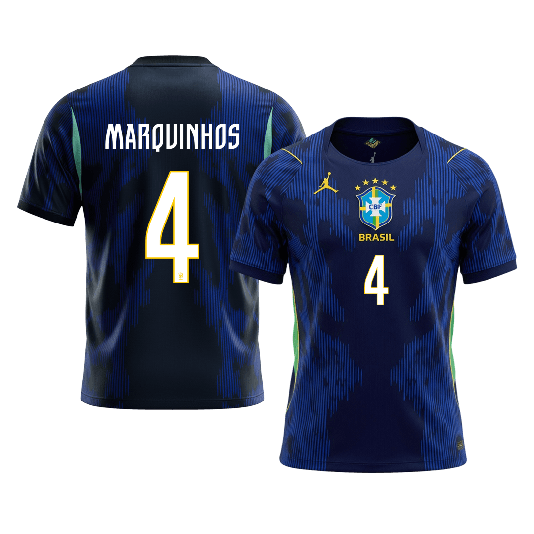 Pánske Futbalový Dres Brazília Vonkajší MS 2026 - MARQUINHOS #4