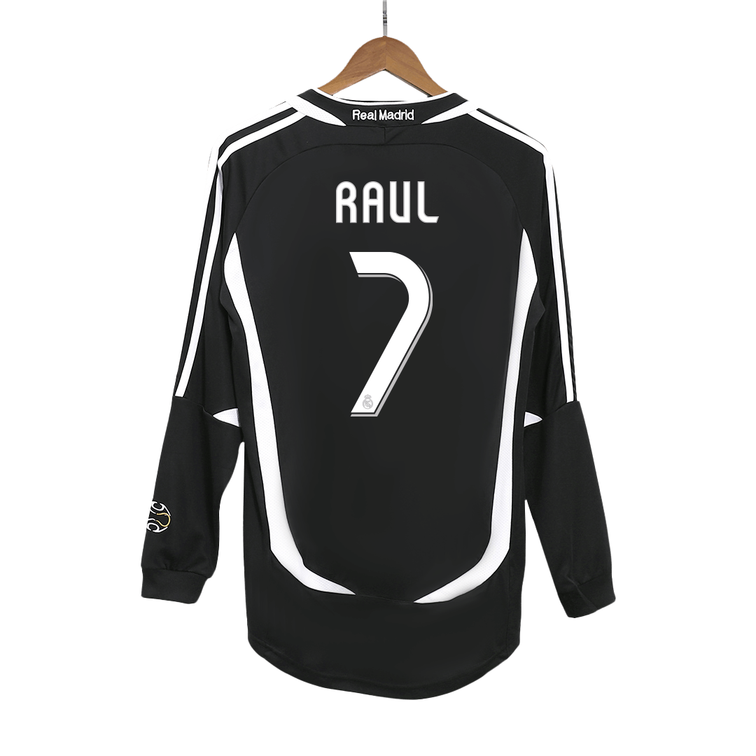 Real Madrid pánsky vonkajší retro futbalový dres s dlhými rukávmi 2006/07 - RAUL #7