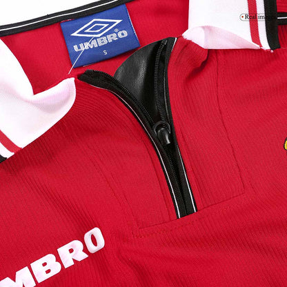 Manchester United pánsky domáci retro futbalový dres s dlhými rukávmi 1998/99