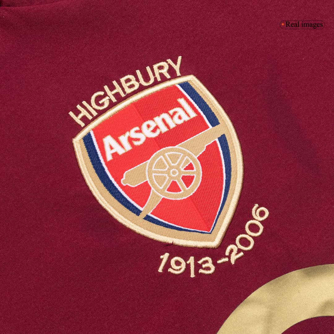 Pánske Retro Futbalový Dres Arsenal Domáci 2005/06 Dlhý Rukáv
