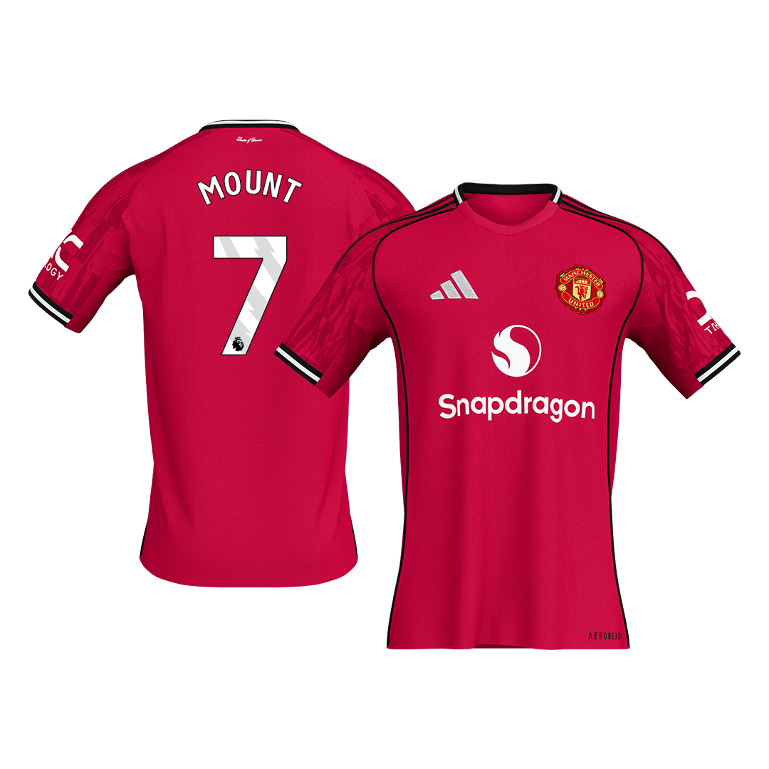 Manchester United pánsky domáci futbalový dres 2025/26 - MOUNT #7 (Prémiová kvalita)