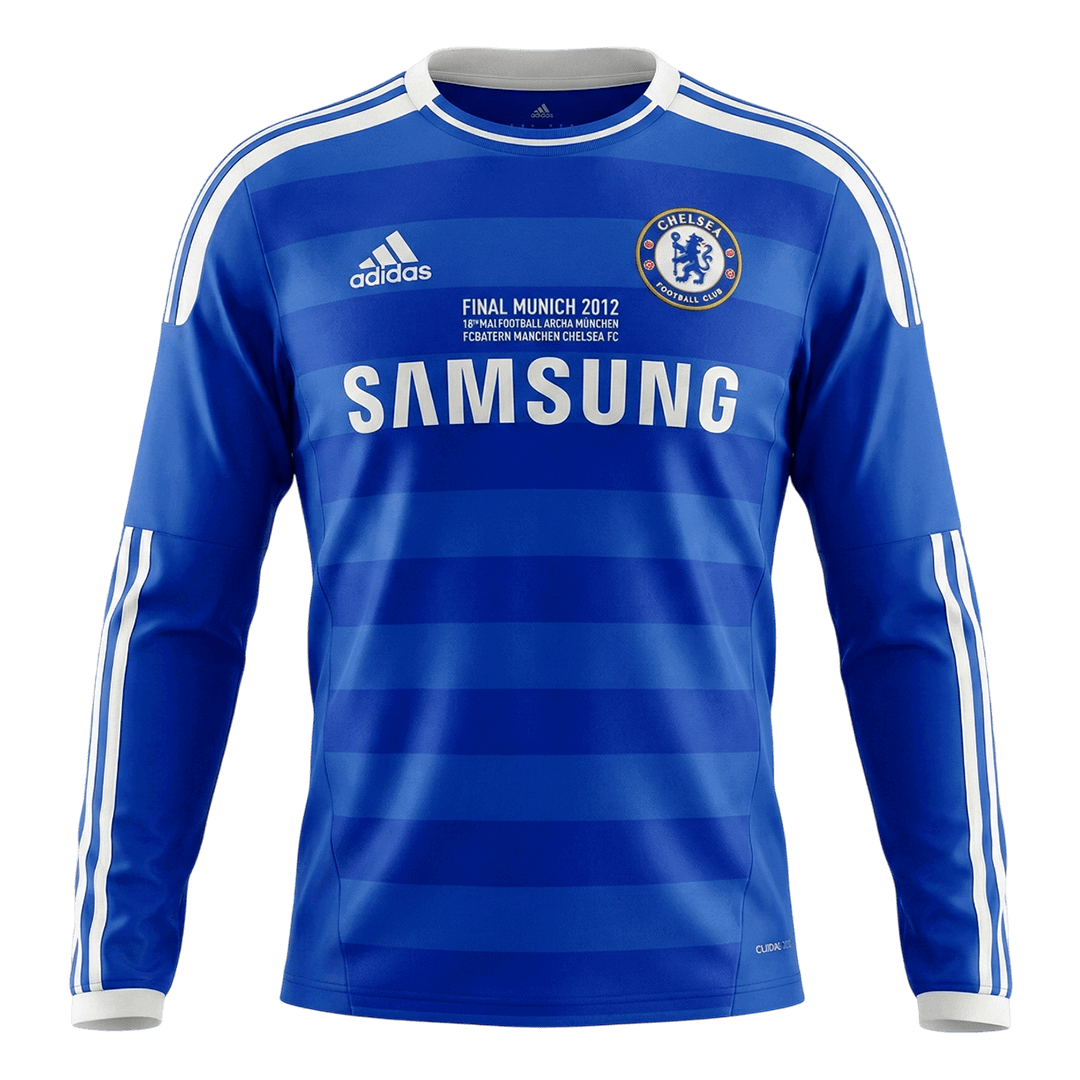 Chelsea pánsky domáci retro futbalový dres s dlhými rukávmi 2011/12