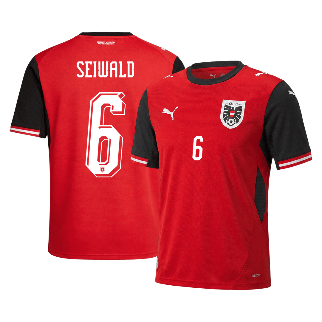 Rakúsko pánsky domáci futbalový dres MS 2026 - SEIWALD #6
