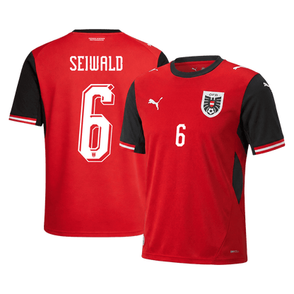 Rakúsko pánsky domáci futbalový dres MS 2026 - SEIWALD #6