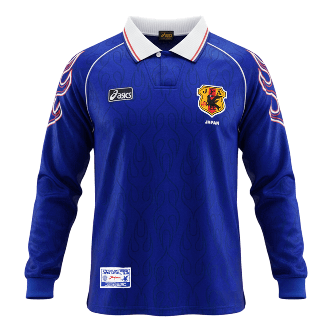 Japonsko pánsky domáci retro futbalový dres s dlhými rukávmi MS 1998
