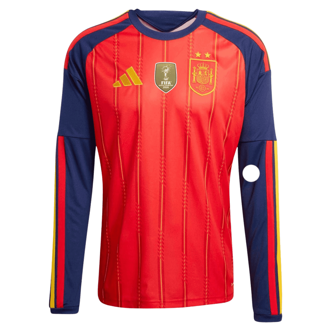 Pánske Futbalový Dres Španielsko Domáci MS 2026 Dlhý Rukáv