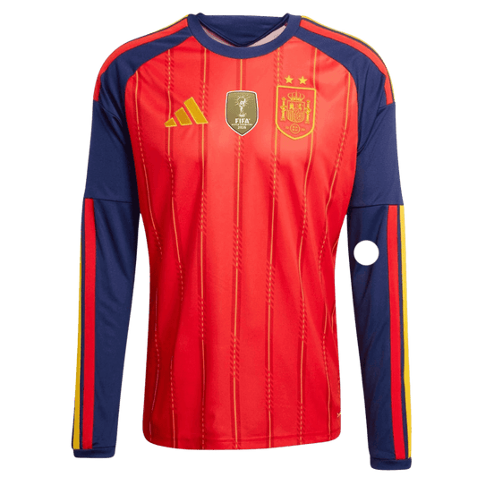 Španielsko pánsky domáci futbalový dres s dlhými rukávmi MS 2026 – Champion Edition