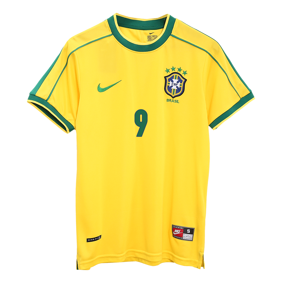 Brazília pánsky domáci retro futbalový dres MS 1998 - RONALDO #9