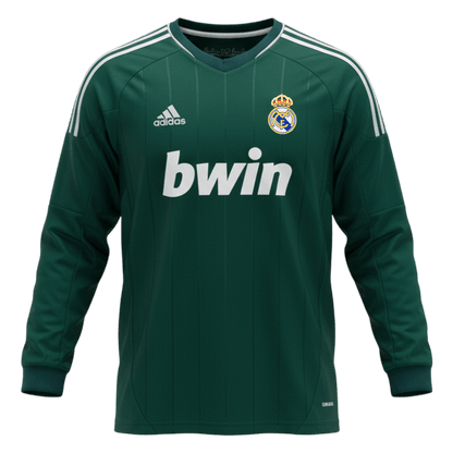 Real Madrid pánsky tretí retro futbalový dres s dlhými rukávmi 2012/13