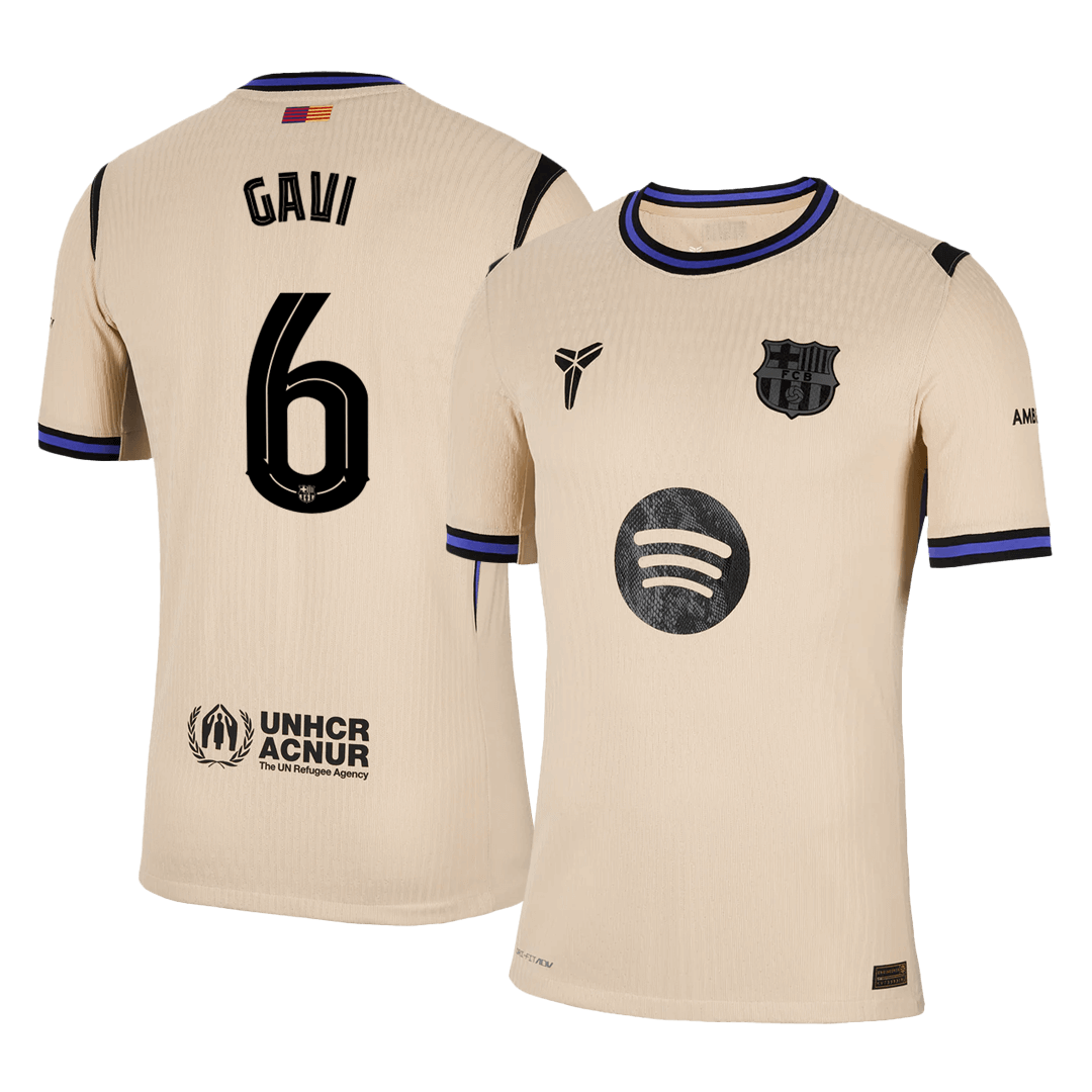 Barcelona pánsky vonkajší futbalový dres 2025/26 UCL - GAVI #6 [hráčska verzia]