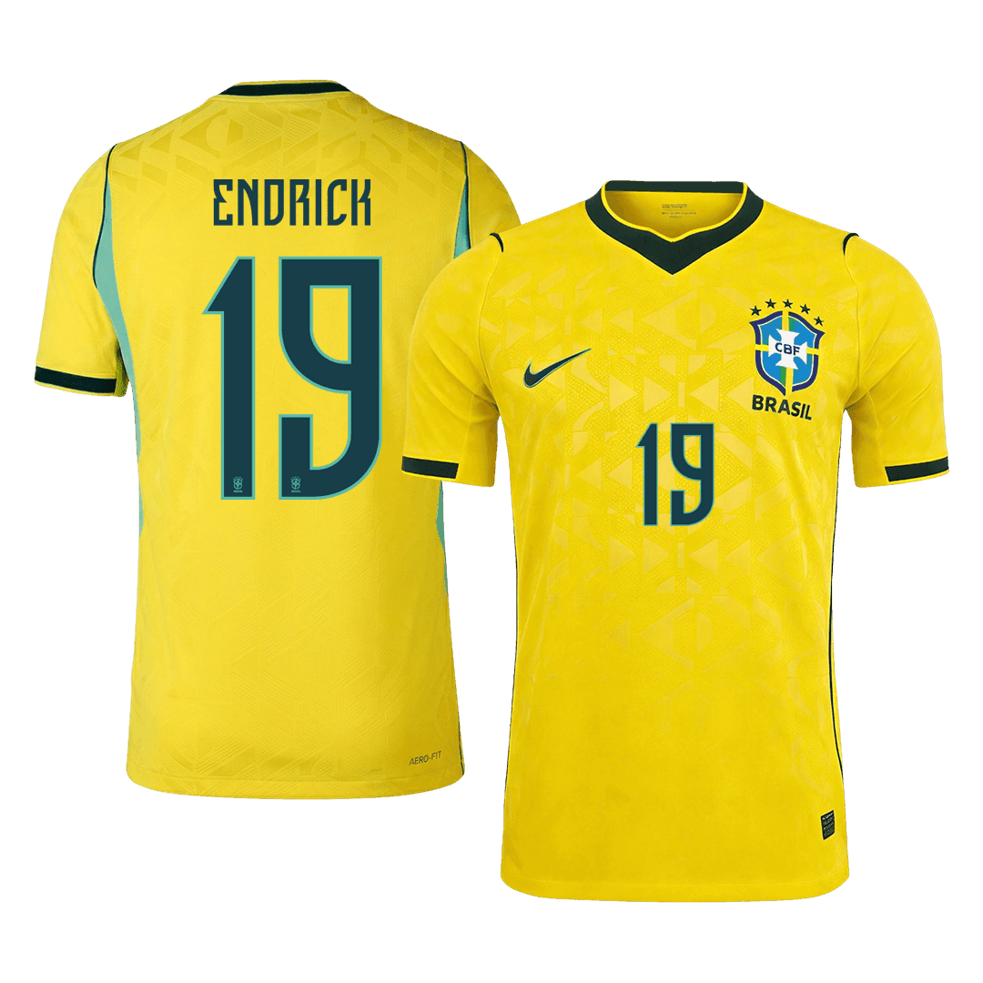 Pánske Futbalový Dres Brazília Domáci MS 2026 Hráčska Verzia - ENDRICK #19