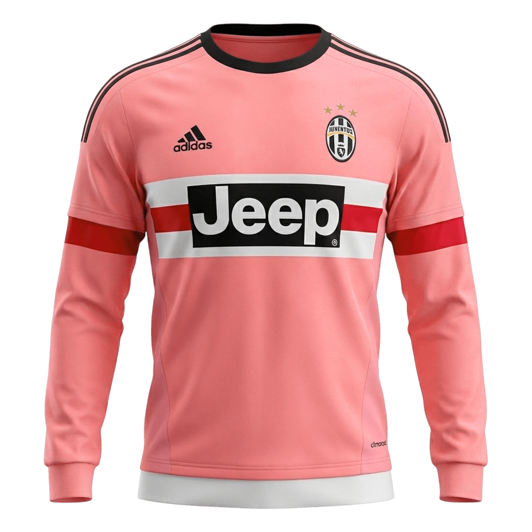 Juventus pánsky vonkajší retro futbalový dres s dlhými rukávmi 2015/16