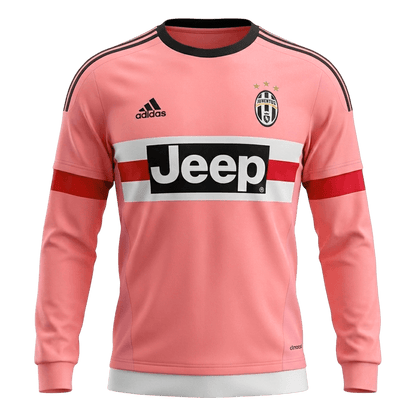 Juventus pánsky vonkajší retro futbalový dres s dlhými rukávmi 2015/16