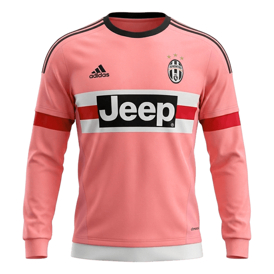 Juventus pánsky vonkajší retro futbalový dres s dlhými rukávmi 2015/16