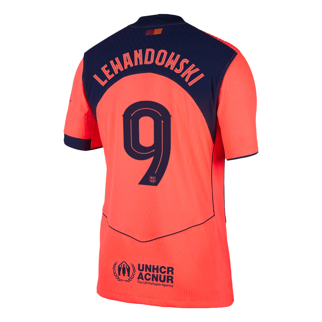 Barcelona pánsky tretí futbalový dres 2025/26 UCL - LEWANDOWSKI #9 [hráčska verzia]