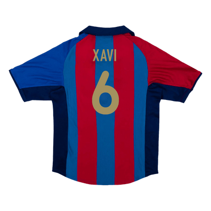 Barcelona pánsky domáci retro futbalový dres 2001/02 - XAVI #6