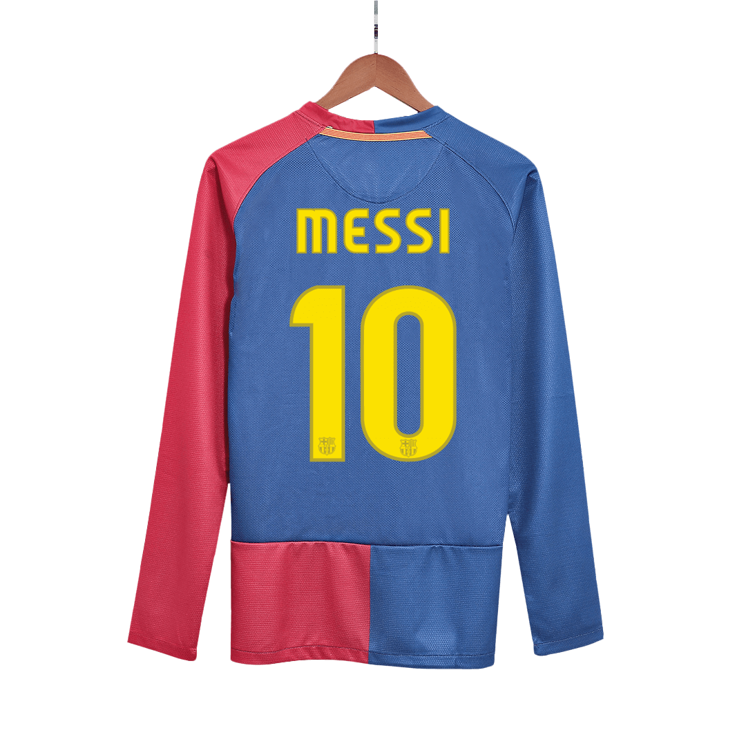 Barcelona pánsky domáci retro futbalový dres s dlhými rukávmi 2008/09 UCL Final - MESSI #10