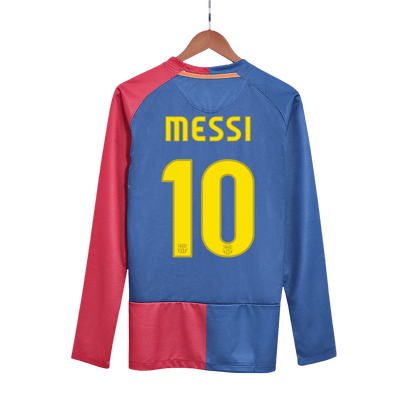 Barcelona pánsky domáci retro futbalový dres s dlhými rukávmi 2008/09 UCL Final - MESSI #10