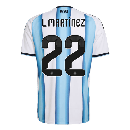Argentína pánsky domáci futbalový dres MS 2026 - L.MARTÍNEZ #22 (Prémiová kvalita)