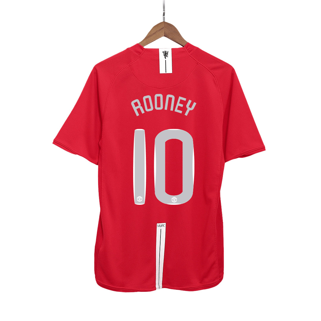 Manchester United pánsky domáci retro futbalový dres 2007/08 UCL Final - ROONEY #10