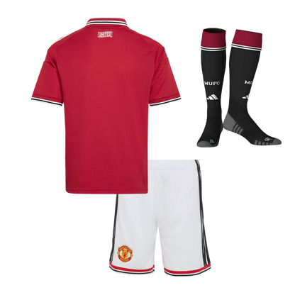 Manchester United detský Domáci futbalový komplet so štulpňami 2026/27