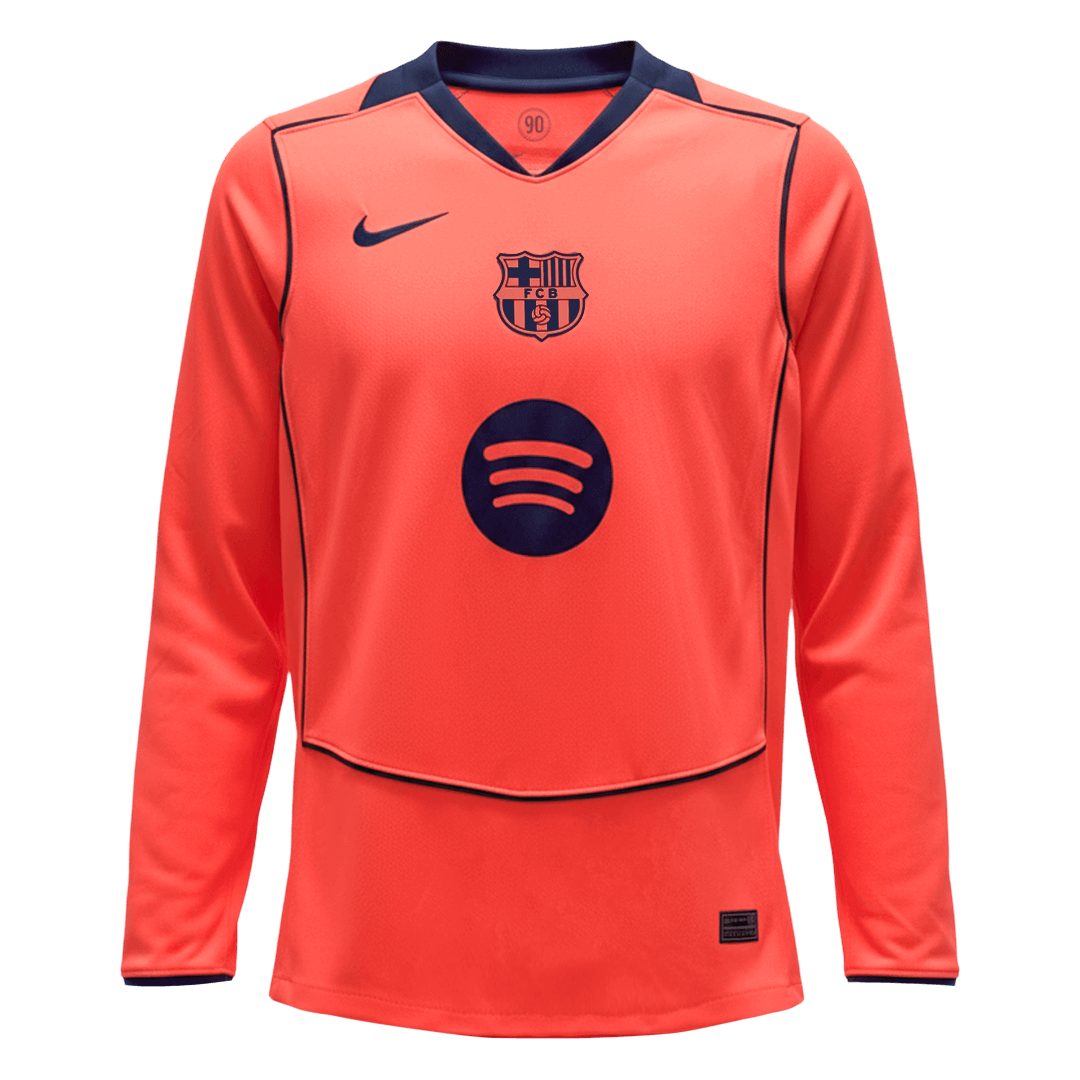 Barcelona pánsky tretí futbalový dres s dlhými rukávmi 2025/26