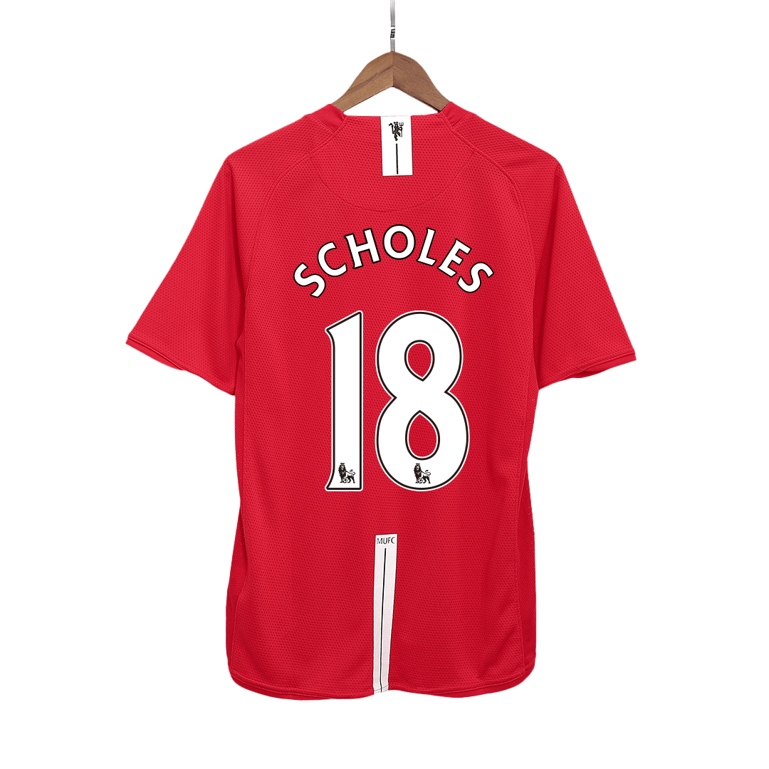 Manchester United pánsky domáci retro futbalový dres 2007/08 - SCHOLES #18