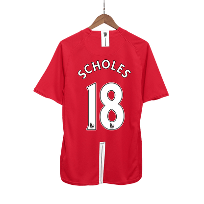 Manchester United pánsky domáci retro futbalový dres 2007/08 - SCHOLES #18