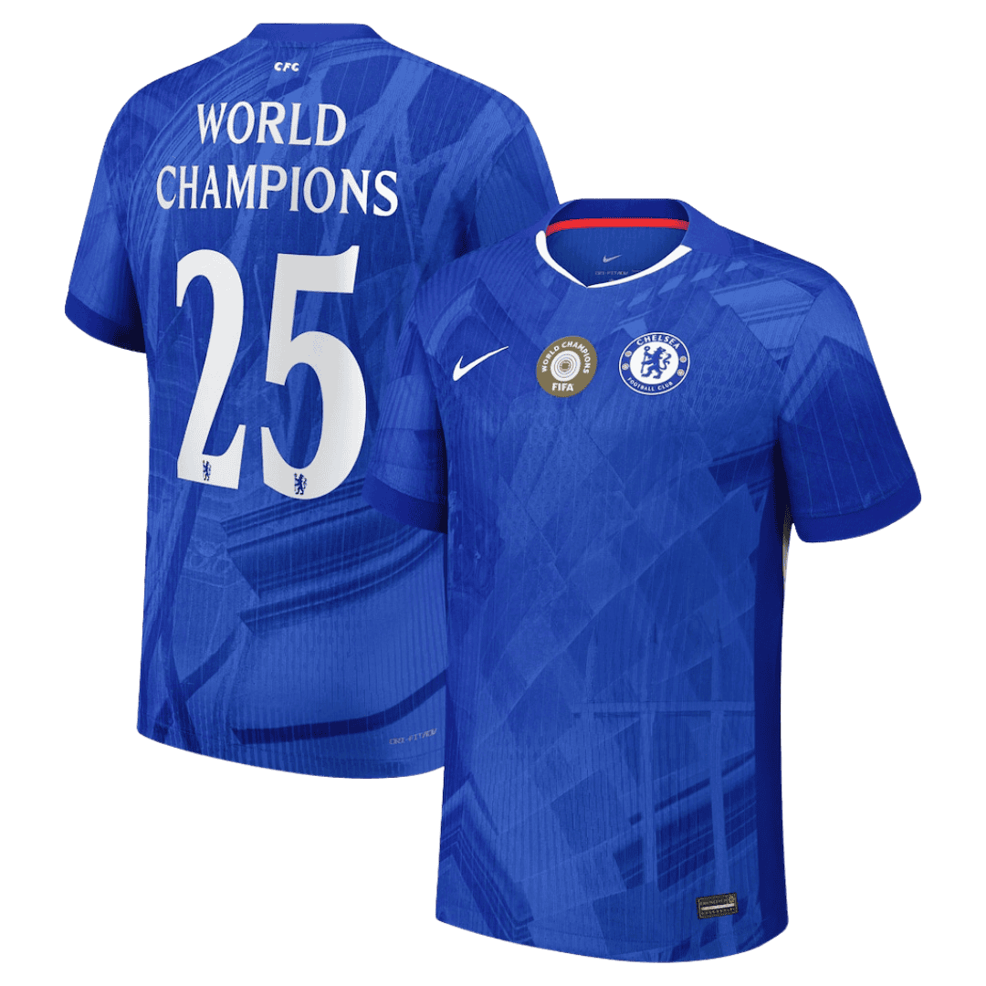Chelsea pánsky domáci futbalový dres 2025/26 - WORLD CHAMPIONS #25 [hráčska verzia]