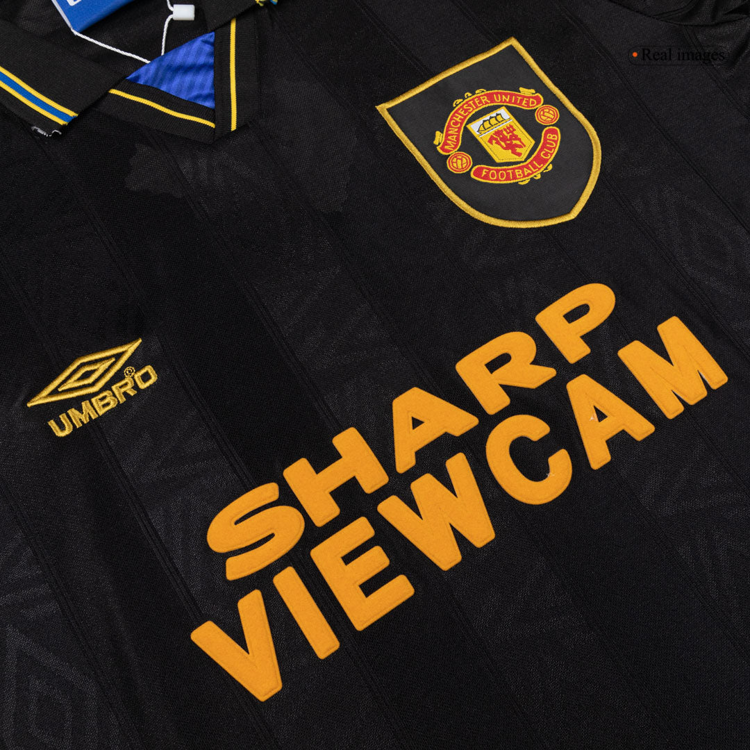 Manchester United pánsky vonkajší retro futbalový dres s dlhými rukávmi 1993/94