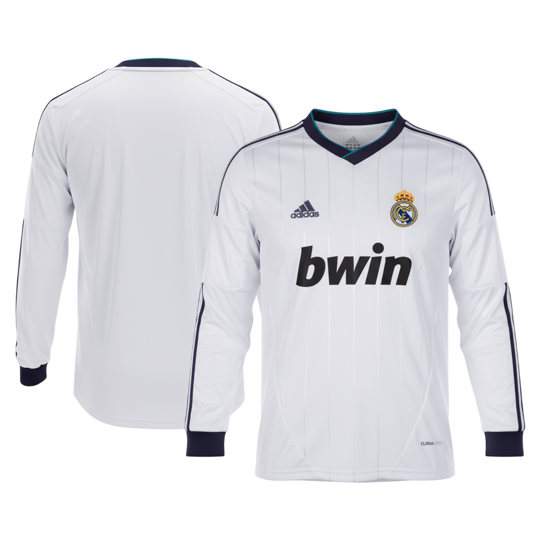 Real Madrid pánsky domáci retro futbalový dres s dlhými rukávmi 2012/13