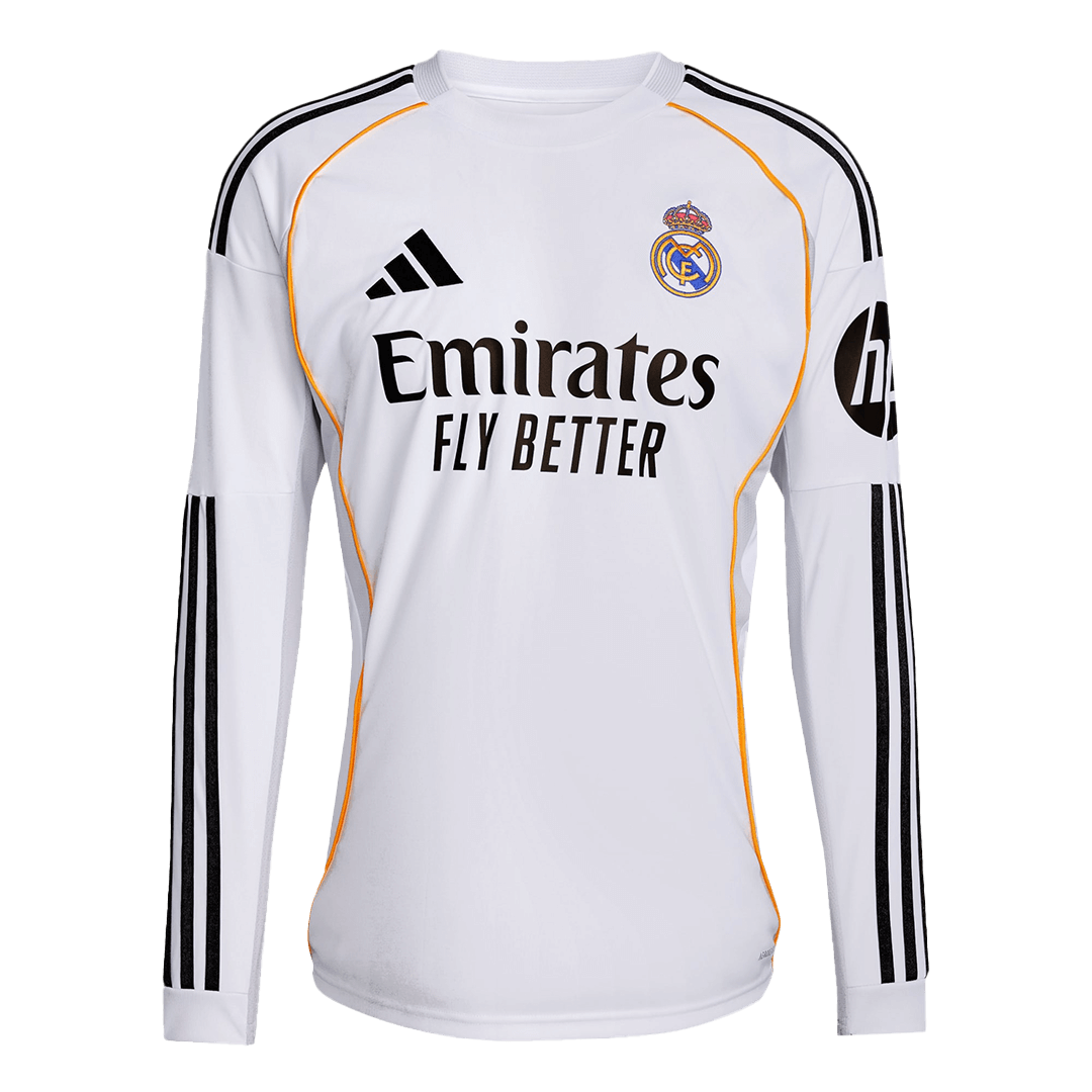 Real Madrid pánsky domáci futbalový dres s dlhými rukávmi 2025/26