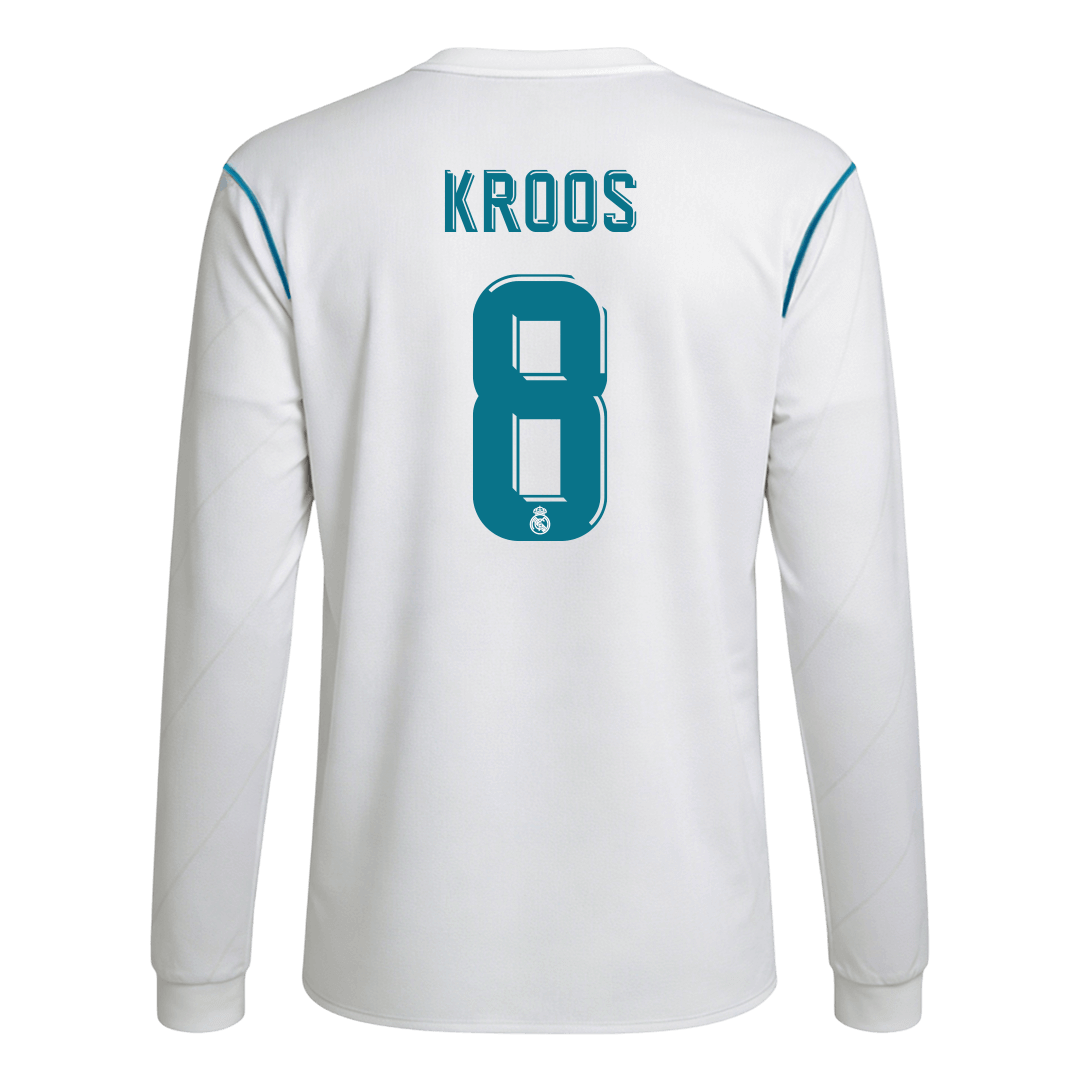 Real Madrid pánsky domáci retro futbalový dres s dlhými rukávmi 2017/18 - KROOS #8