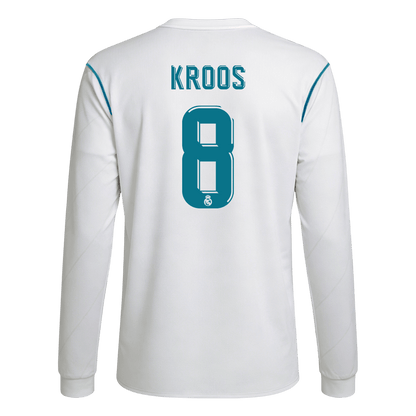 Real Madrid pánsky domáci retro futbalový dres s dlhými rukávmi 2017/18 - KROOS #8