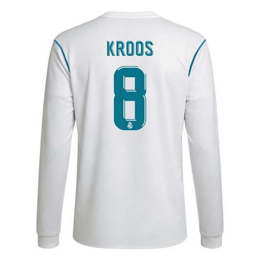 Real Madrid pánsky domáci retro futbalový dres s dlhými rukávmi 2017/18 - KROOS #8