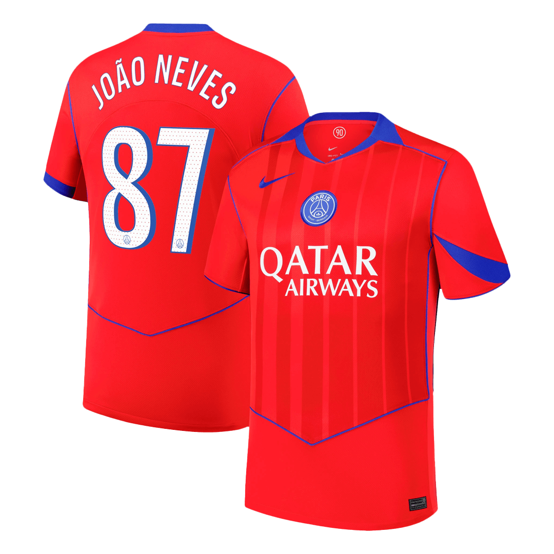 PSG pánsky tretí futbalový dres 2025/26 - JOÃO NEVES #87