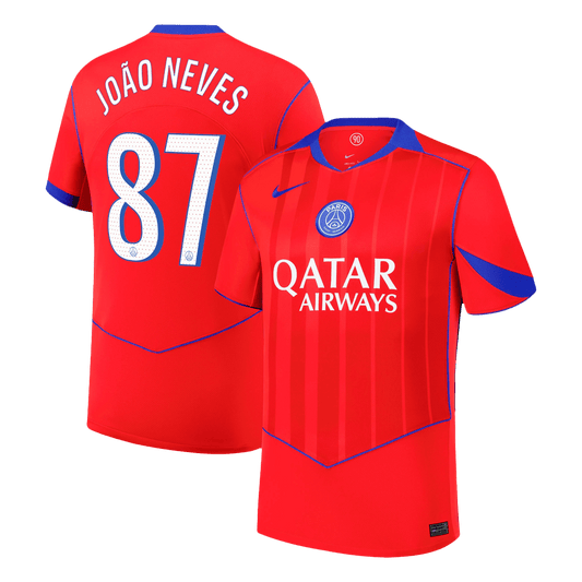 PSG pánsky tretí futbalový dres 2025/26 - JOÃO NEVES #87