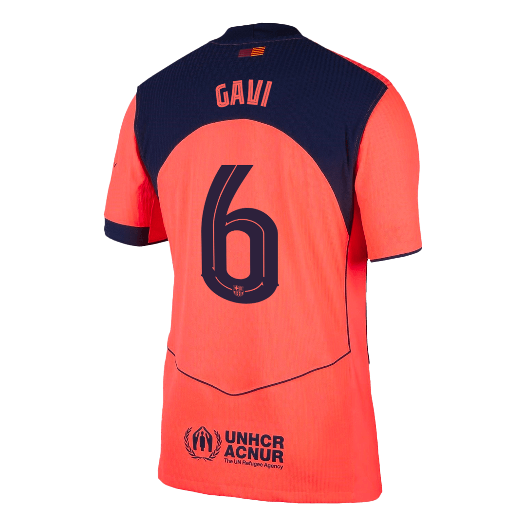 Barcelona pánsky tretí futbalový dres 2025/26 UCL - GAVI #6 [hráčska verzia]