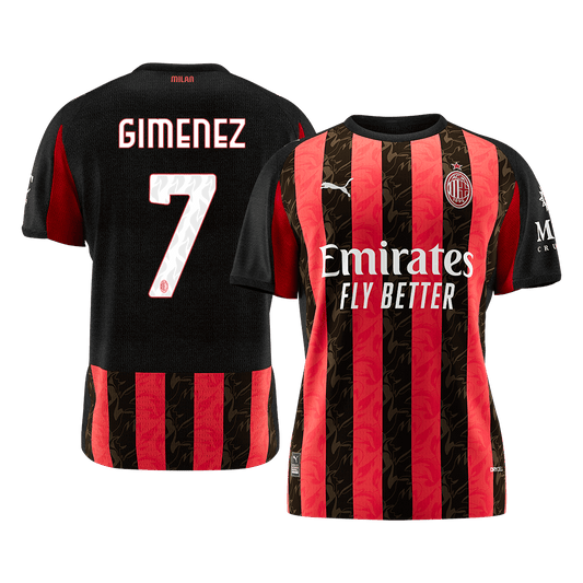 [PREMIUM] Pánske Futbalový Dres AC Miláno Domáci 2025/26 - GIMENEZ #7